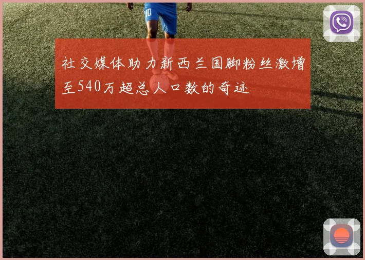 社交媒体助力新西兰国脚粉丝激增至540万超总人口数的奇迹